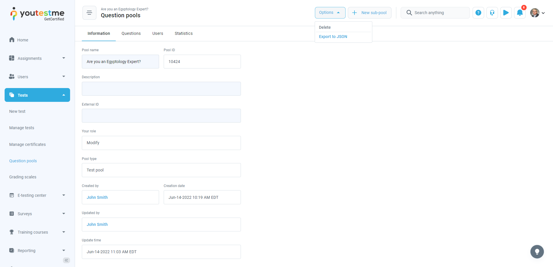 Export-questions-from-a-pool-make-changes-or-upload-the-same-file-in-other-question-pool