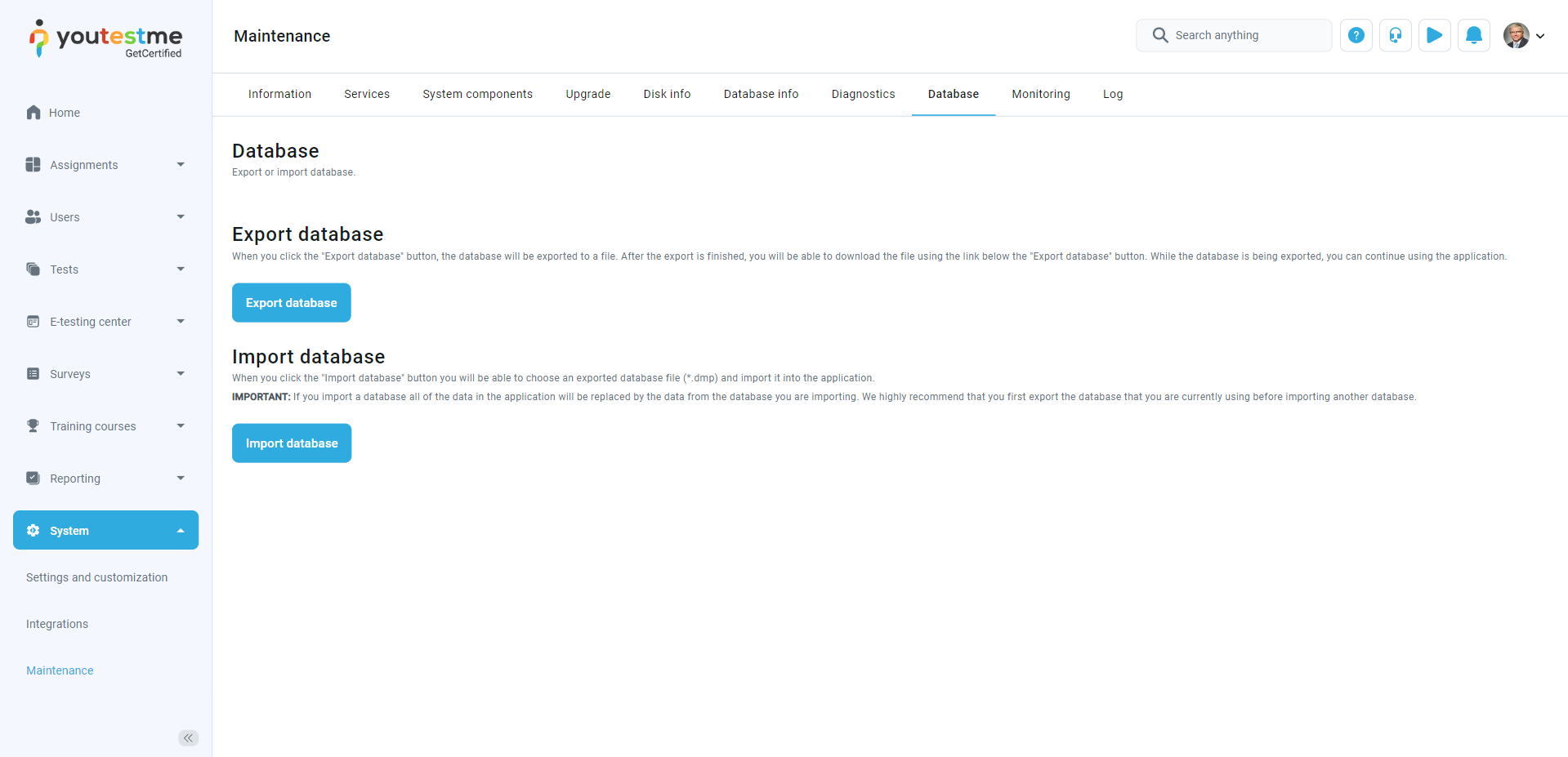Importing-and-exporting-database
