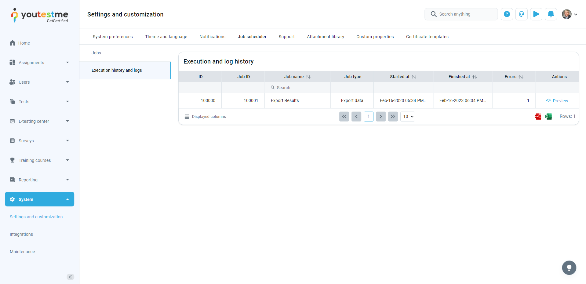 Preview-job-execution-history-and-logs-and-examine-system-errors-that-occurred-during-the-execution