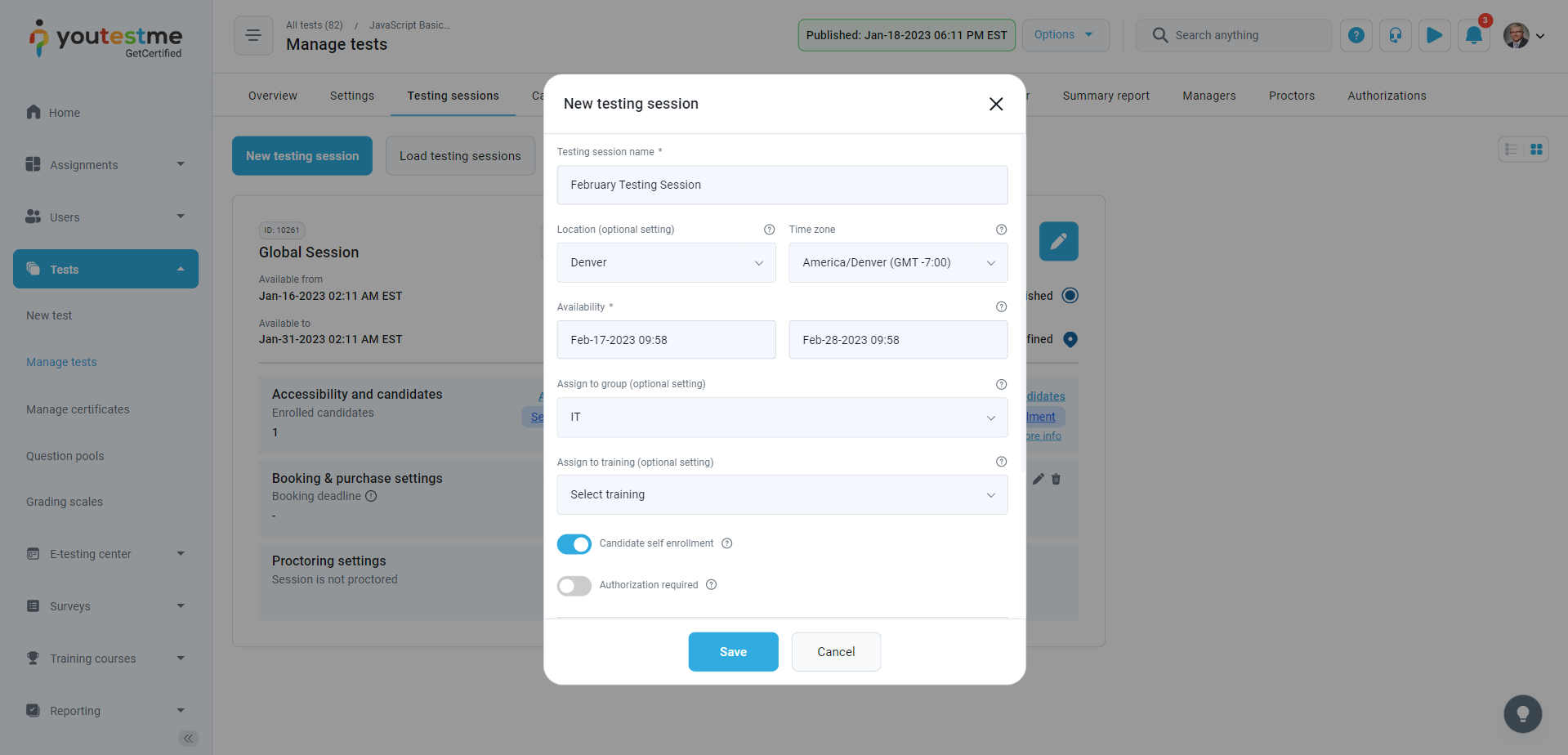Self-Enrollment-Option